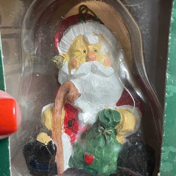 Vtg 1999 Rainbow Brothers Holiday Collection Christmas Ornaments Lot of 4 Santa - Picture 4 of 6